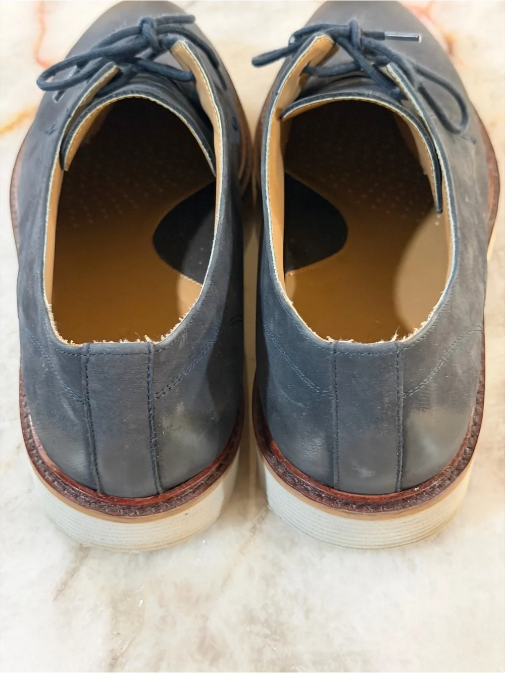 Vince Camuto Men’s Navy Nubuck Leather Derby Oxford Shoes Size 11.5M Casual